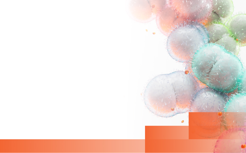 Pink cells on black background