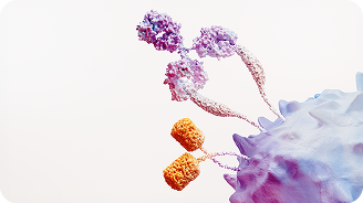 Pink cells on black background